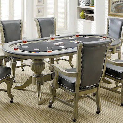 Luxury Poker Table with Built-In Drink Holders